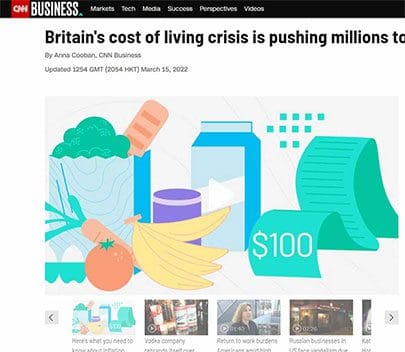 CNN Business – Britain’s cost of living crisis is pushing millions to the brink