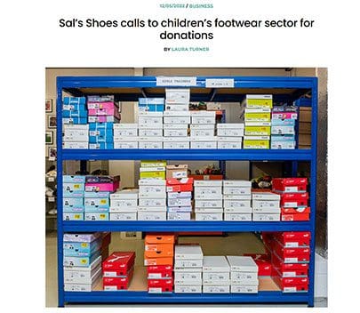 Sal’s Shoes calls to children’s footwear sector for donations
