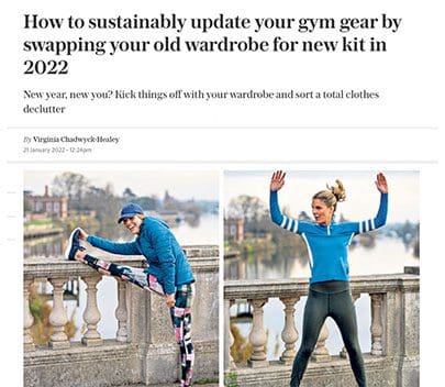 Sustainable Fashion in The Telegraph